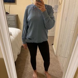 Faux-Ripped Oversized Sweatshirt!